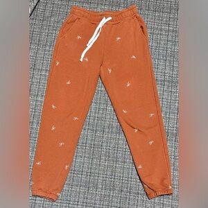 Madewell Bow Embroidered Retro Sweatpants in Warm Umber, Women’s XS